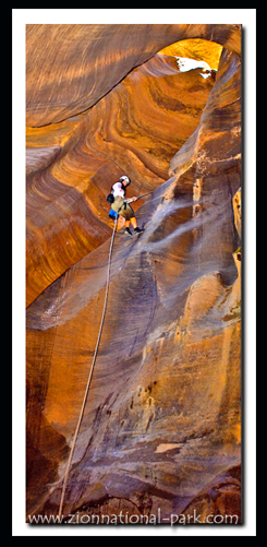 Zion History:  site author in Pine Creek Canyon