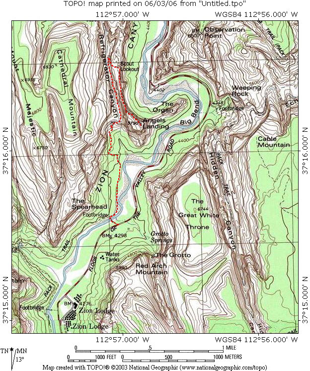 Angels Landing Map