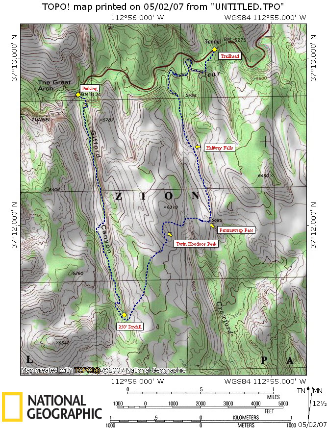 Gifford Canyon Map