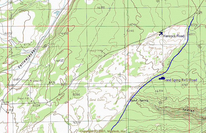 South Fork Indian Canyon Pictograph Map